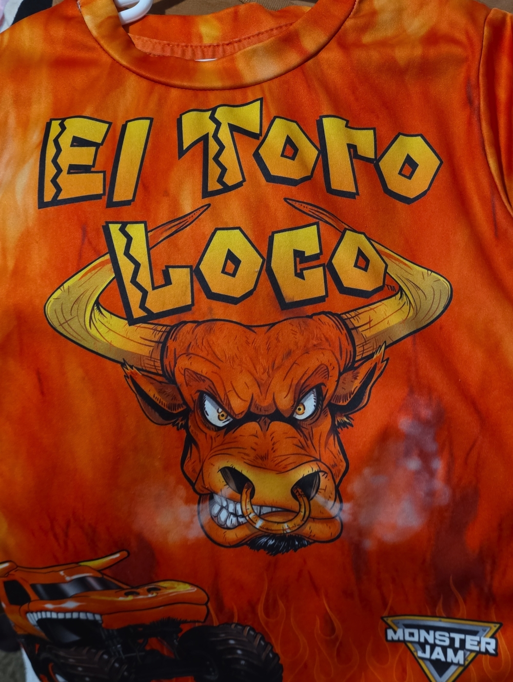 🧡 Monster Jam El Toro Loco Orange Graphic Kids Tee